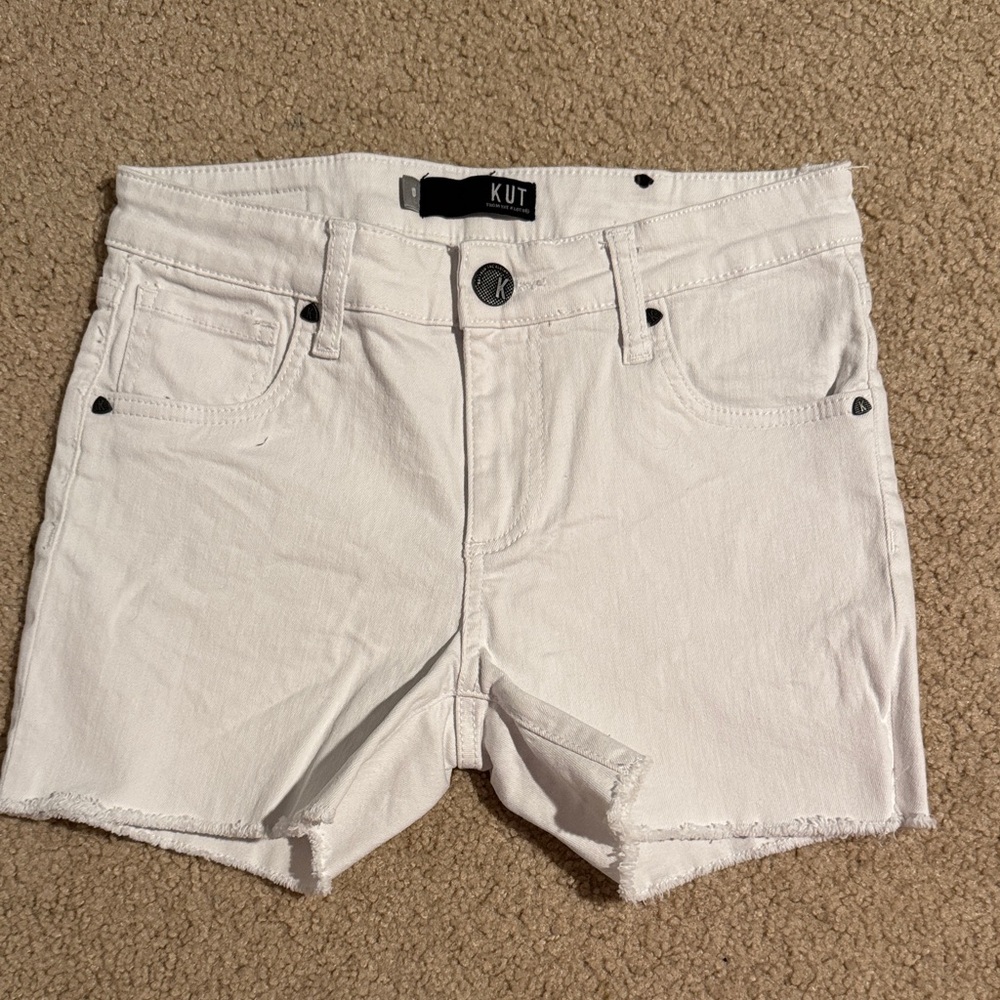 Kut from the Kloth Women's White Denim Shorts size 0